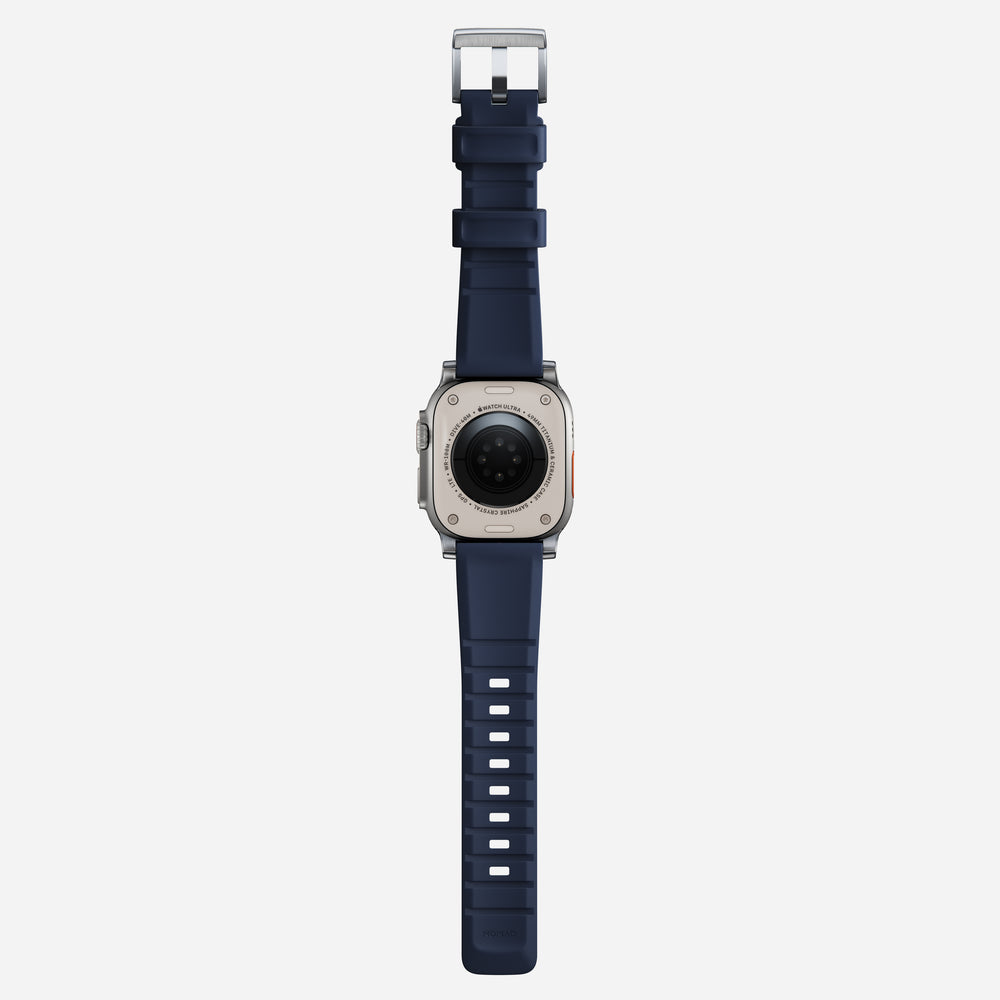 Rugged Band - 46mm/49mm | Atlantic Blue | Silver Hardware NOMAD® - Image 10
