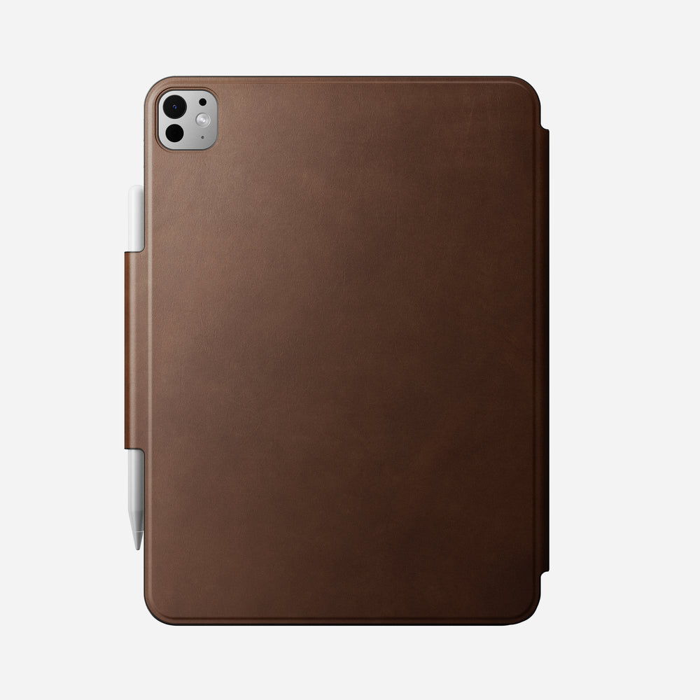 Leather Folio gives your iPad Pro 11" (M4) a sophisticated look while maintaining its slim profile. It effortlessly folds into multiple kickstand positions, enhancing activities like viewing, reading, FaceTiming, and more. Plus, a magnetic flap gives you the flexibility of using your Folio with or without your Apple Pencil. - Image 3
