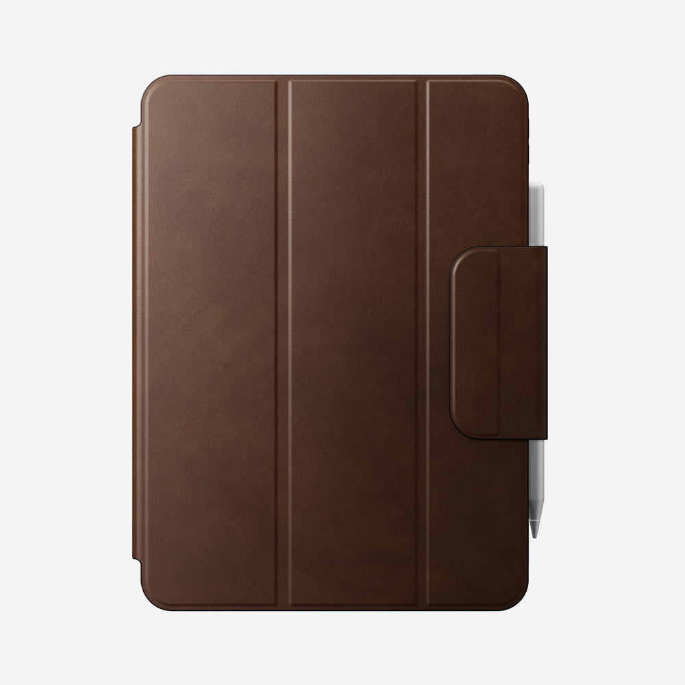 Leather Folio gives your iPad Pro 11" (M4) a sophisticated look while maintaining its slim profile. It effortlessly folds into multiple kickstand positions, enhancing activities like viewing, reading, FaceTiming, and more. Plus, a magnetic flap gives you the flexibility of using your Folio with or without your Apple Pencil. - Image 6