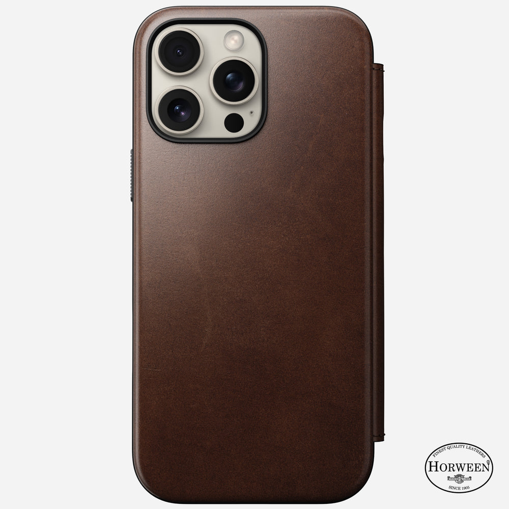 Modern Leather Folio - iPhone 16 Pro Max | Rustic Brown | Horween | NOMAD® - Image 5