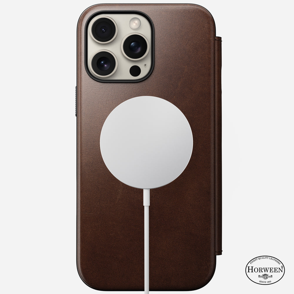 Modern Leather Folio - iPhone 16 Pro Max | Rustic Brown | Horween | NOMAD® - Image 3