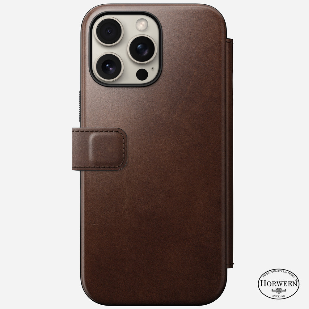 Modern Leather Folio - iPhone 16 Pro Max | Rustic Brown | Horween | NOMAD® - Image 4