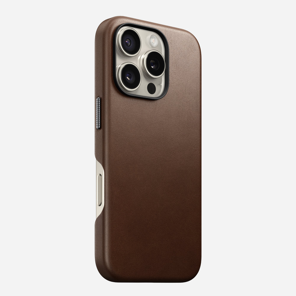 Traditional Leather Case - iPhone 16 Pro | Brown | Nomad Leather | NOMAD®