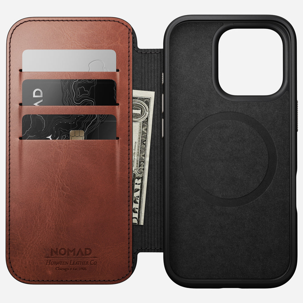 Modern Leather Folio - iPhone 16 Pro | Olde Dublin | Horween - Image 2