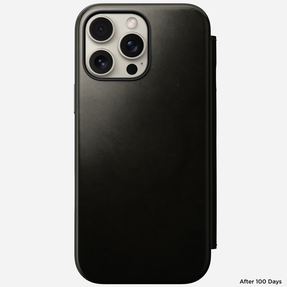 Modern Leather Folio - iPhone 16 Pro Max | Green Chrome | Horween | NOMAD® - Image 6