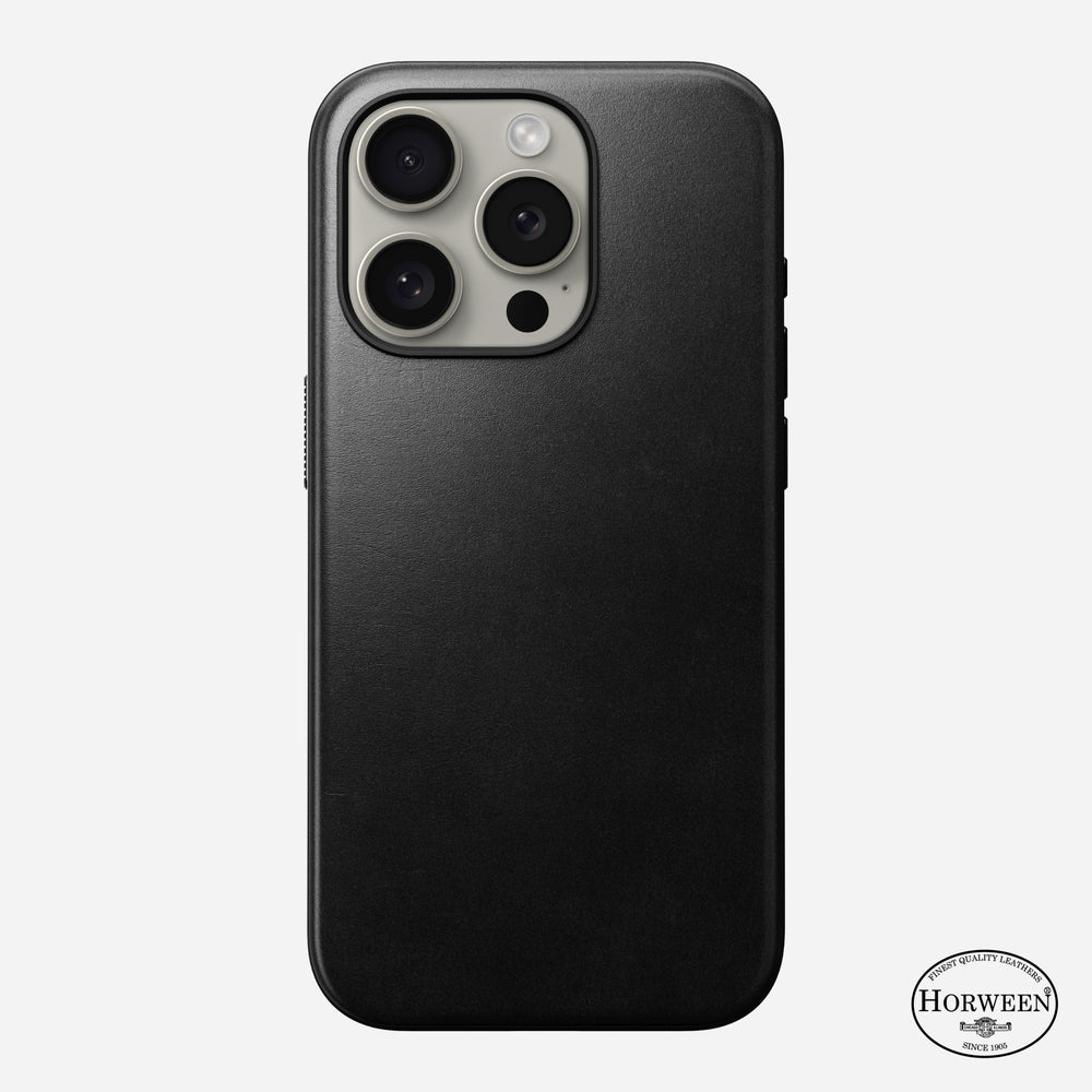 Modern Leather Case - iPhone 15 Pro | Black | Horween | NOMAD® - Image 3
