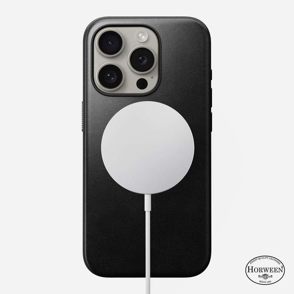 Modern Leather Case - iPhone 15 Pro | Black | Horween | NOMAD® - Image 2