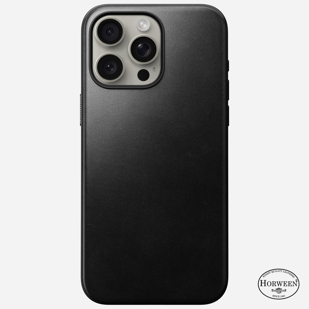 Modern Leather Case - iPhone 15 Pro Max | Black | Horween® | NOMAD® - Image 3