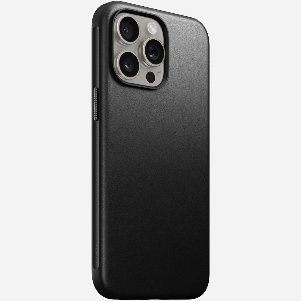 Modern Leather Case - iPhone 15 Pro Max | Black | Nomad Leather | NOMAD®