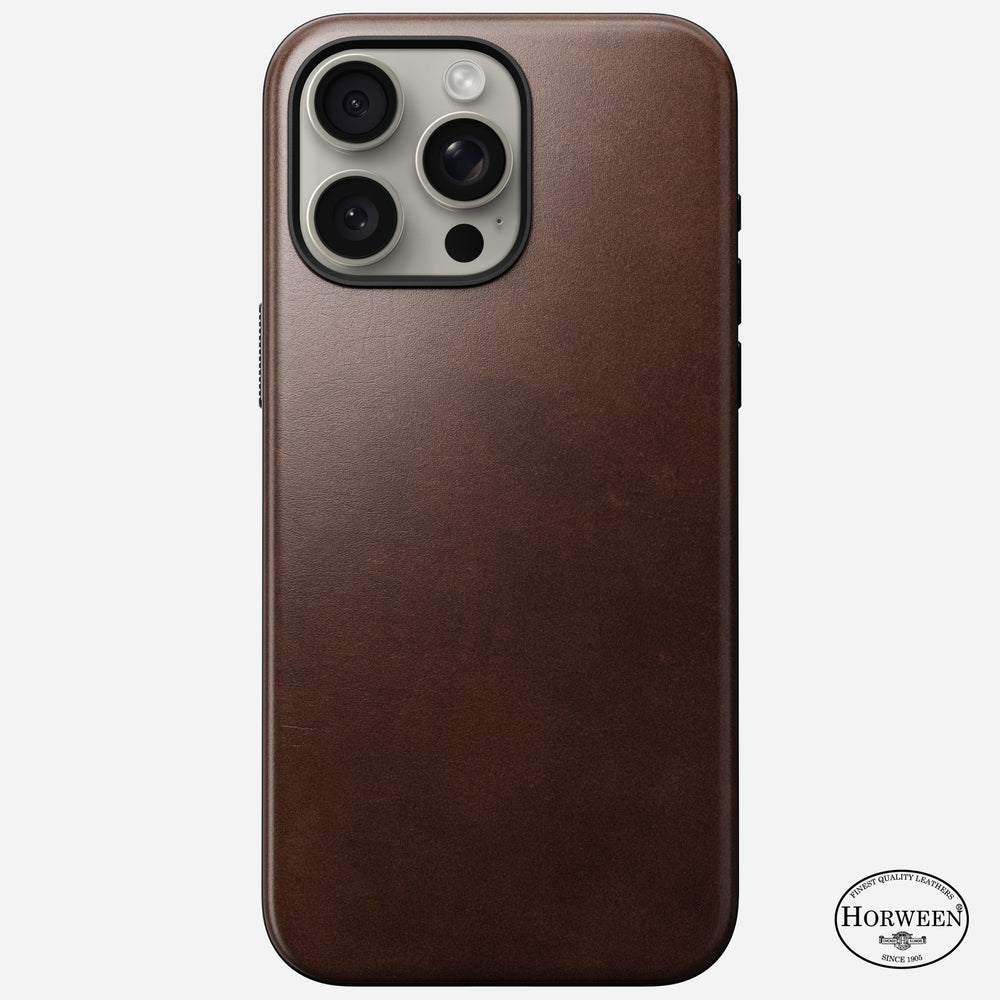 Modern Leather Case - iPhone 15 Pro Max | Rustic Brown | Horween | NOMAD® - Image 3