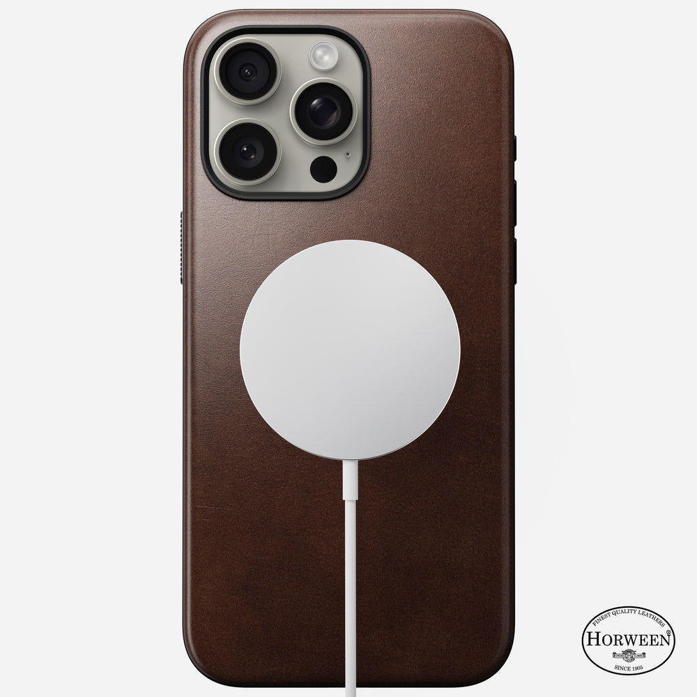 Modern Leather Case - iPhone 15 Pro Max | Rustic Brown | Horween | NOMAD® - Image 2
