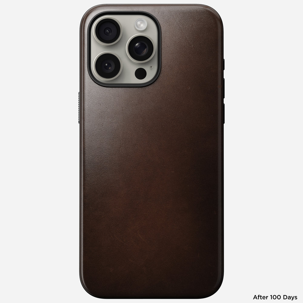 Modern Leather Case - iPhone 15 Pro Max | Rustic Brown | Horween | NOMAD® - Image 4