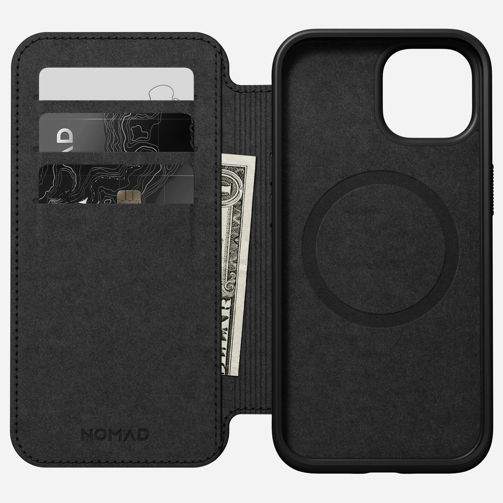 Modern Leather Folio - iPhone 15 | Black | Nomad Leather | NOMAD® - Image 2