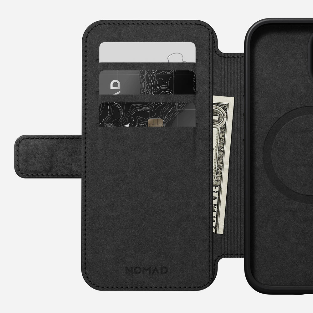 Modern Leather Folio - iPhone 15 | Black | Nomad Leather | NOMAD® - Image 8