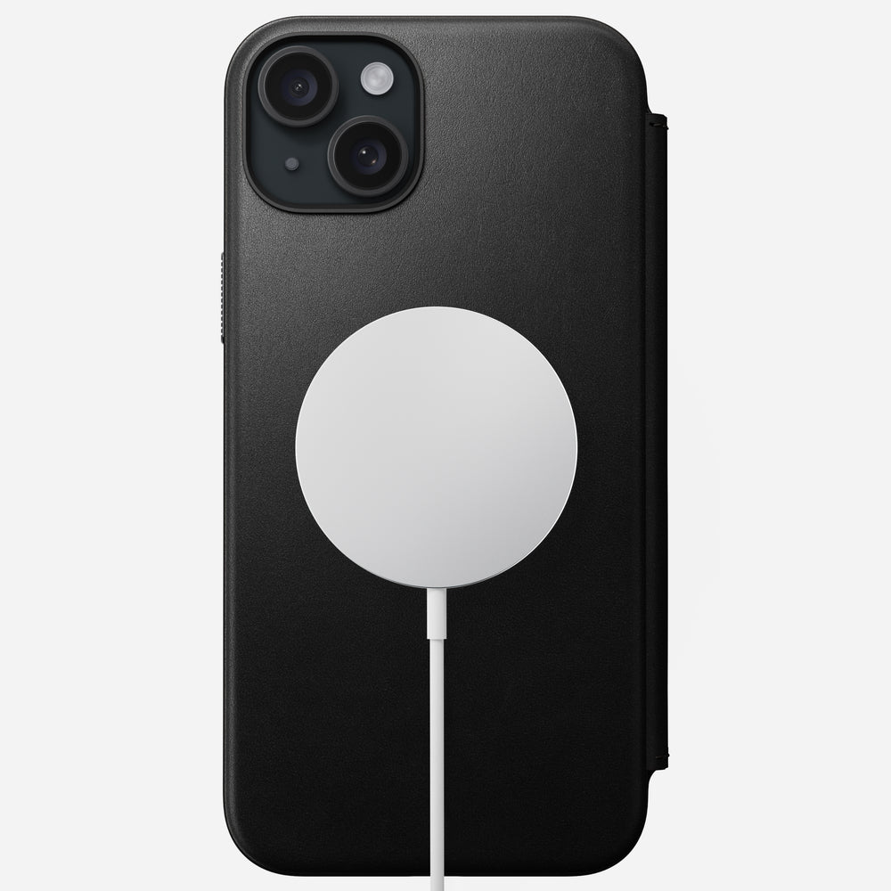 Modern Leather Folio - iPhone 15 Plus | Black | Nomad Leather | NOMAD® - Image 5