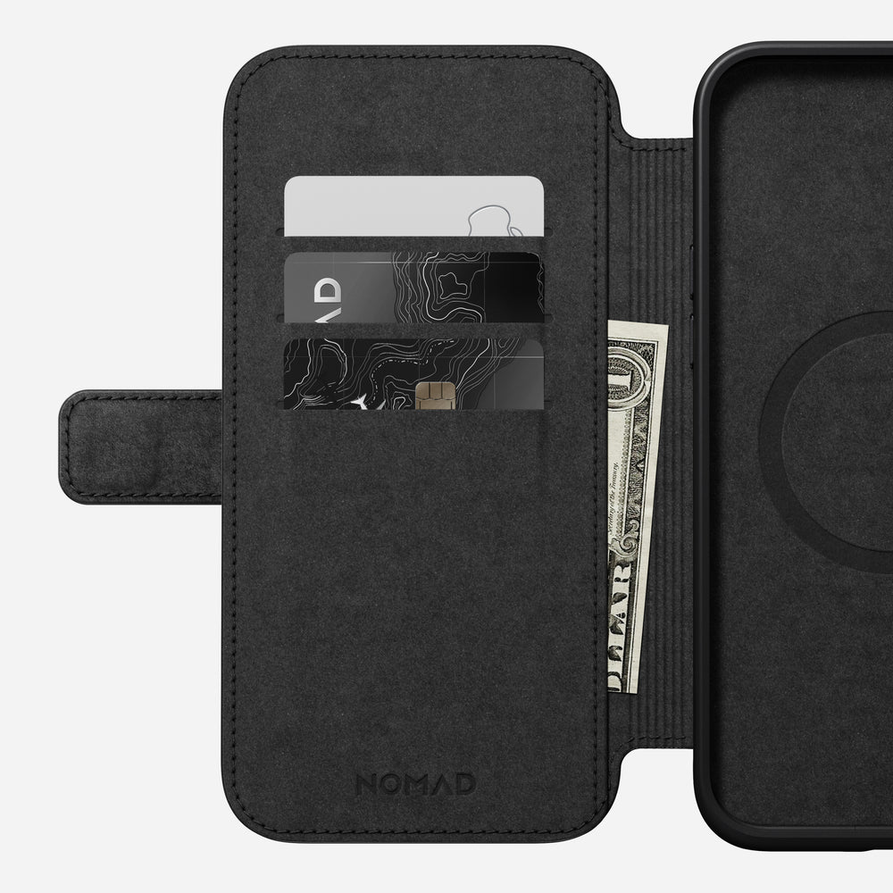 Modern Leather Folio - iPhone 15 Plus | Black | Nomad Leather | NOMAD® - Image 8