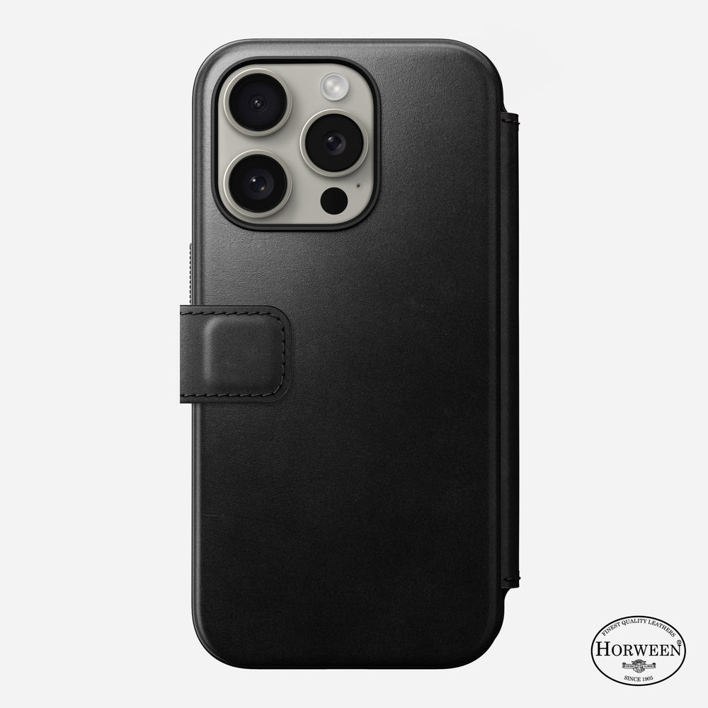 Modern Leather Folio - iPhone 15 Pro Max | Black | Horween | NOMAD® - Image 4