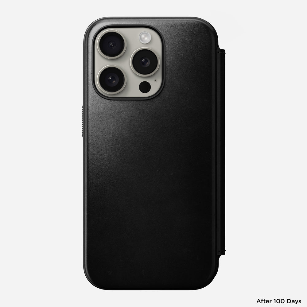 Modern Leather Folio - iPhone 15 Pro | Black | Horween | NOMAD® - Image 6
