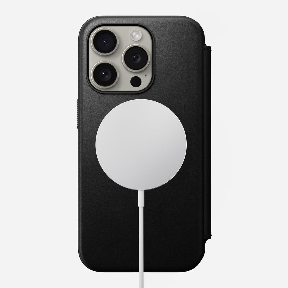 Modern Leather Folio - iPhone 15 Pro | Black | Nomad Leather | NOMAD® - Image 5