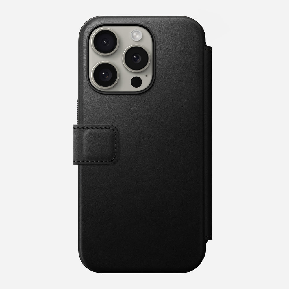 Modern Leather Folio - iPhone 15 Pro | Black | Nomad Leather | NOMAD® - Image 4