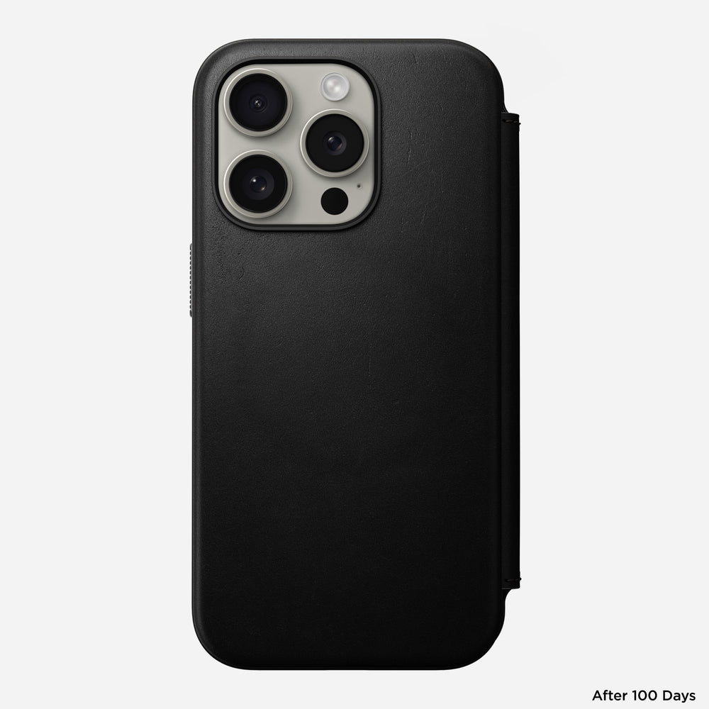 Modern Leather Folio - iPhone 15 Pro | Black | Nomad Leather | NOMAD® - Image 6
