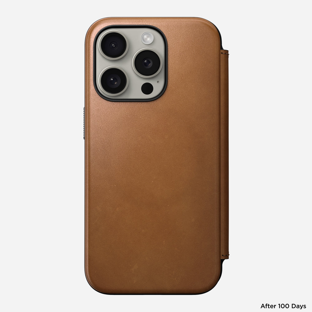Modern Leather Folio - iPhone 15 Pro | English Tan-C | Nomad Leather | NOMAD® - Image 6