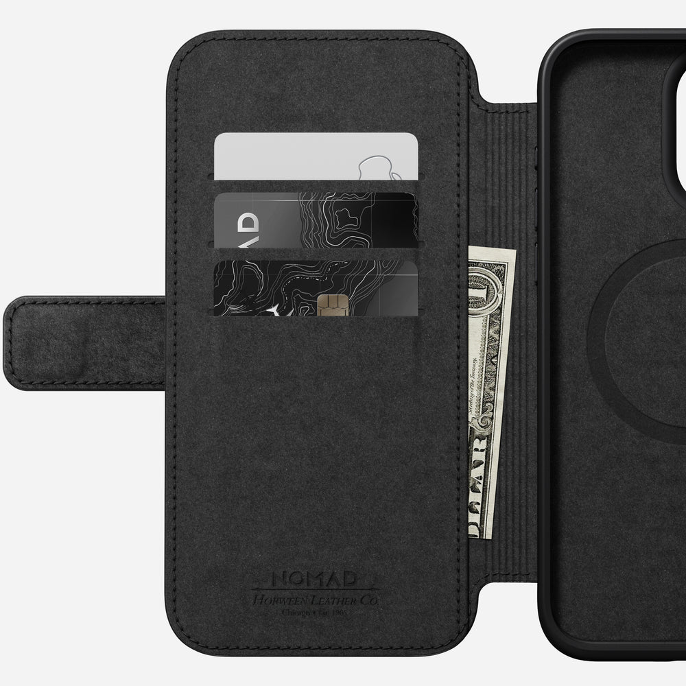 Modern Leather Folio - iPhone 15 Pro Max | Black | Horween | NOMAD® - Image 8