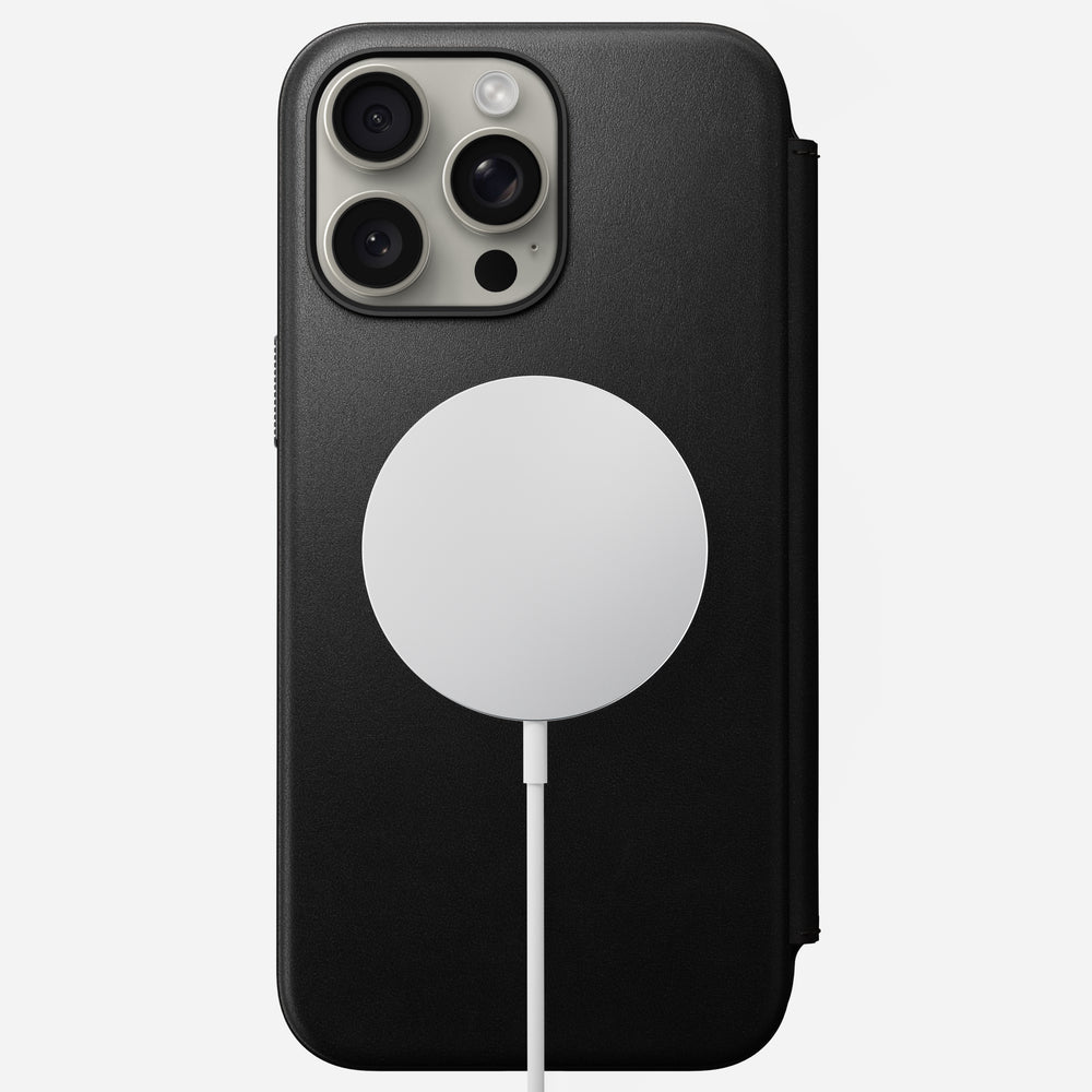 Modern Leather Folio - iPhone 15 Pro Max | Black | Nomad Leather | NOMAD® - Image 5