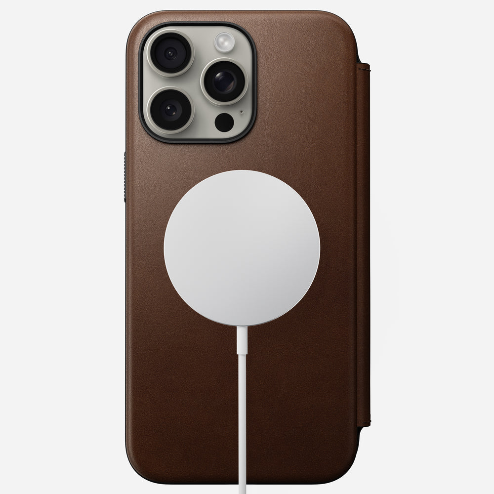 Modern Leather Folio - iPhone 15 Pro Max | Brown | Nomad Leather | NOMAD® - Image 4