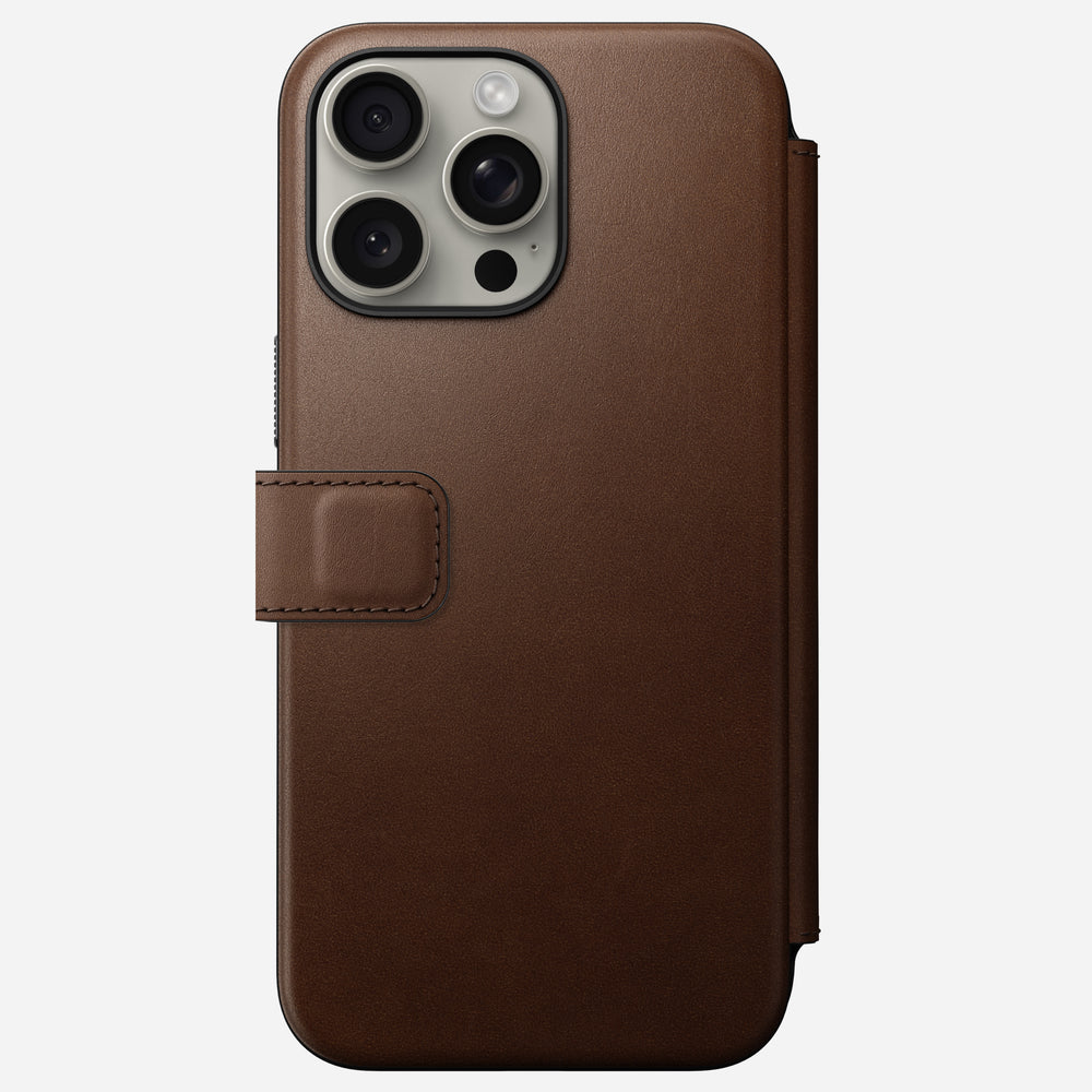 Modern Leather Folio - iPhone 15 Pro Max | Brown | Nomad Leather | NOMAD® - Image 5