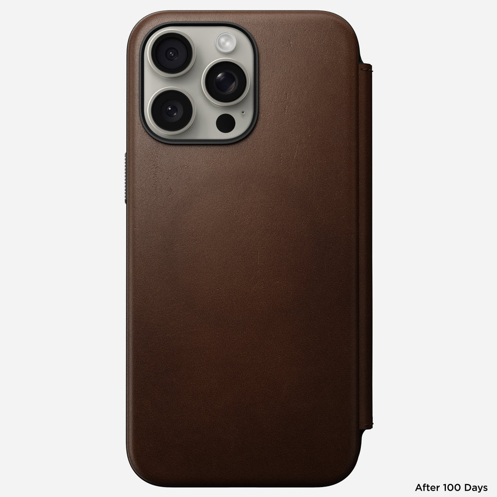 Modern Leather Folio - iPhone 15 Pro Max | Brown | Nomad Leather | NOMAD® - Image 6