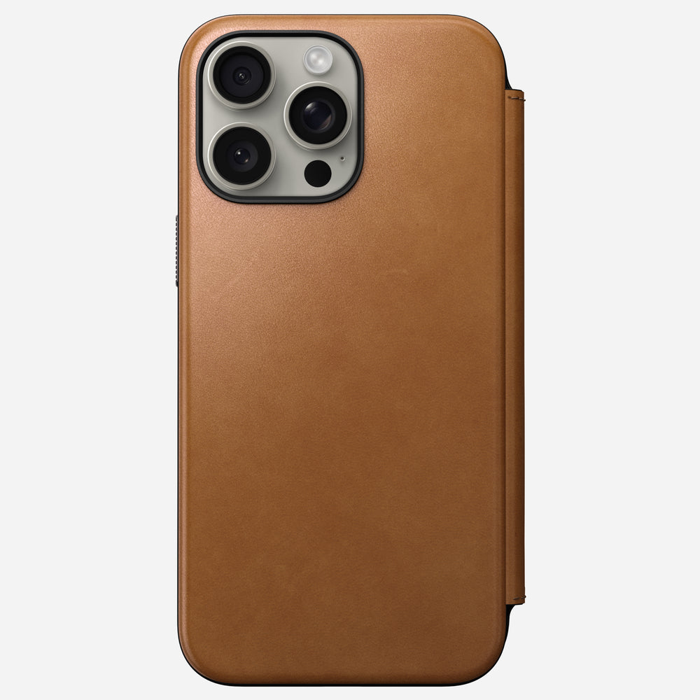 Modern Leather Folio - iPhone 15 Pro Max | English Tan-C | Nomad Leather | NOMAD® - Image 3