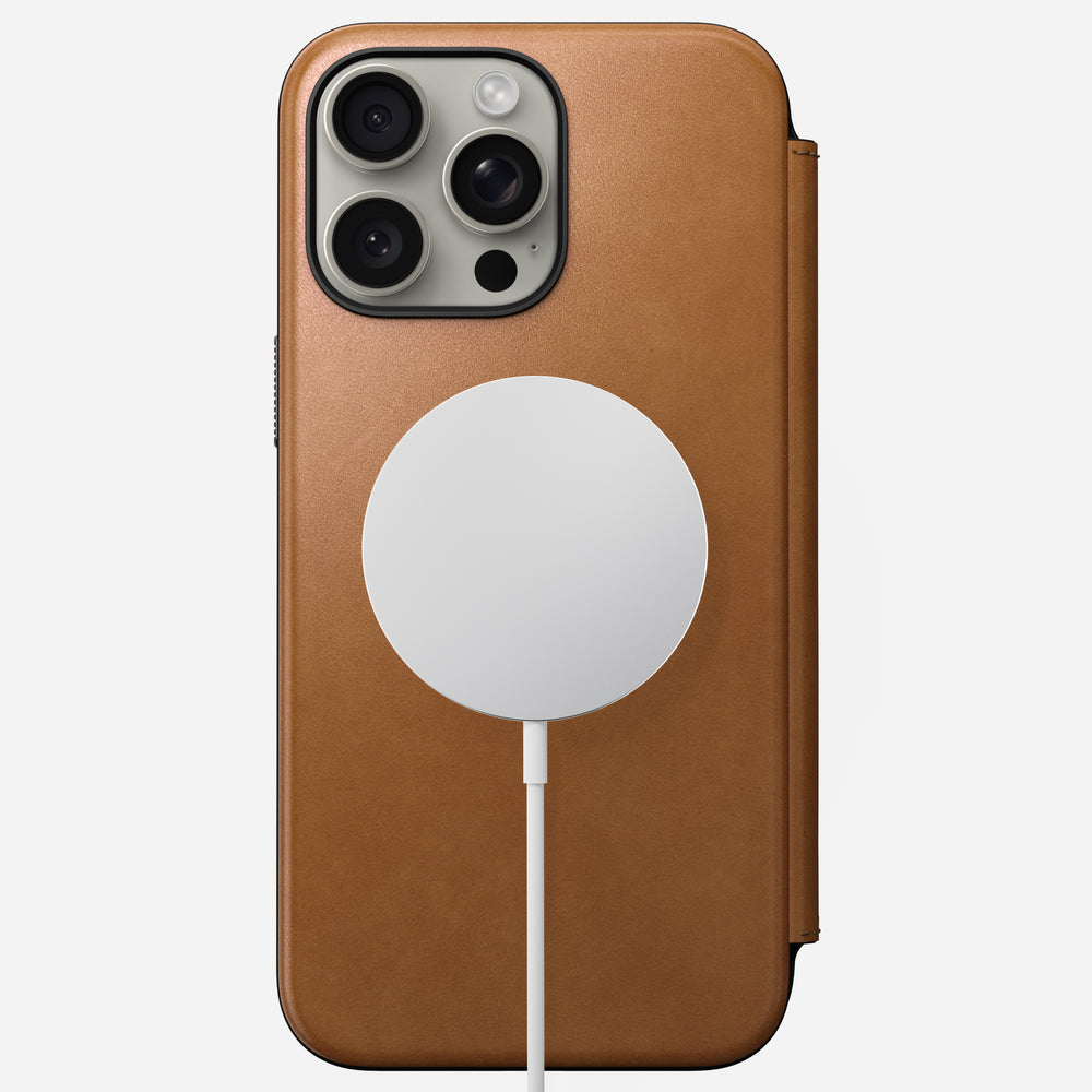Modern Leather Folio - iPhone 15 Pro Max | English Tan-C | Nomad Leather | NOMAD® - Image 5
