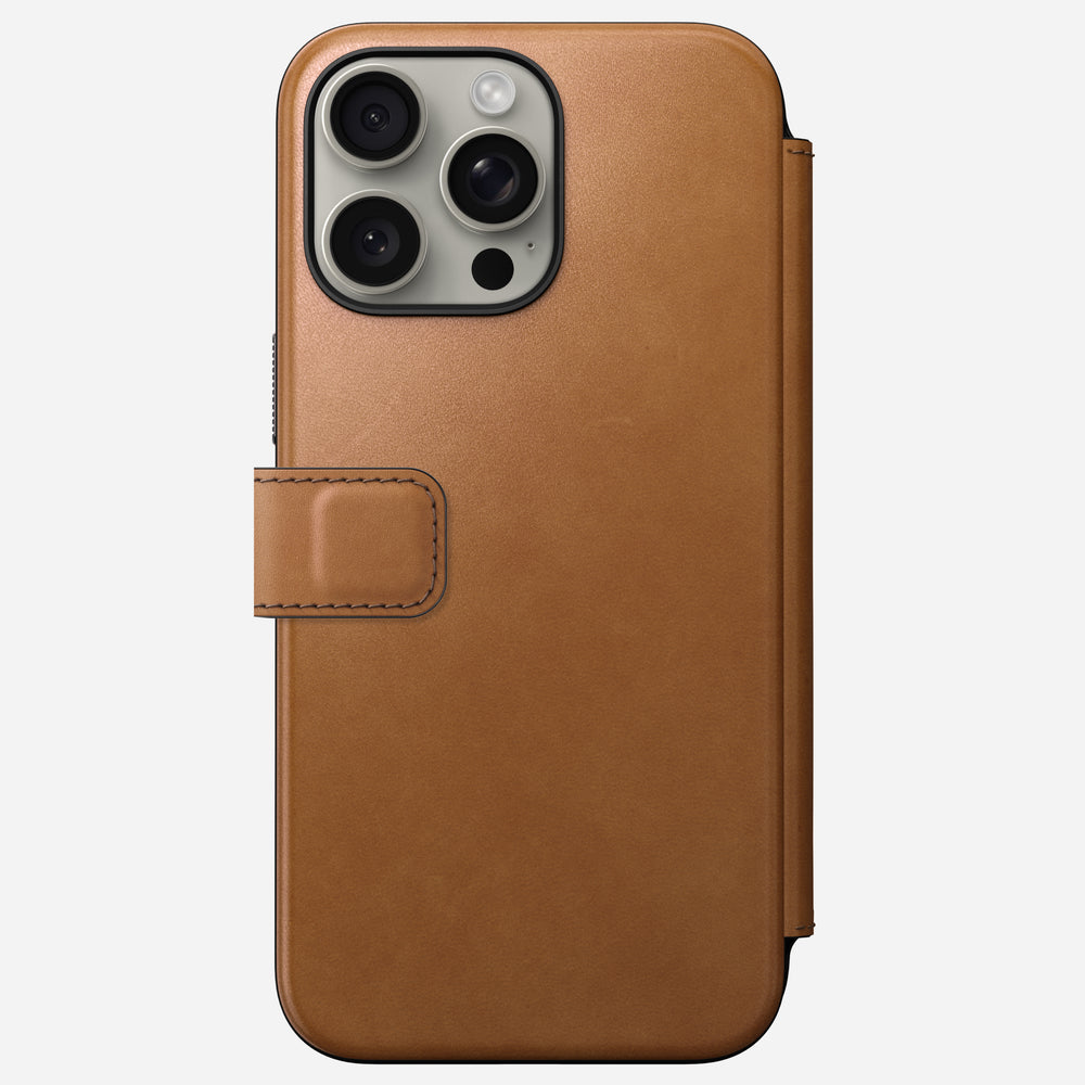 Modern Leather Folio - iPhone 15 Pro Max | English Tan-C | Nomad Leather | NOMAD® - Image 4