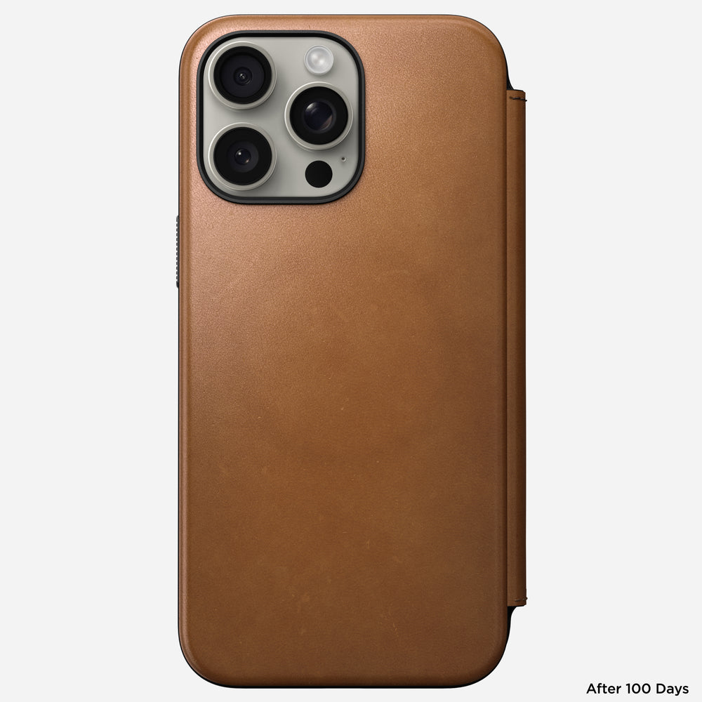 Modern Leather Folio - iPhone 15 Pro Max | English Tan-C | Nomad Leather | NOMAD® - Image 6
