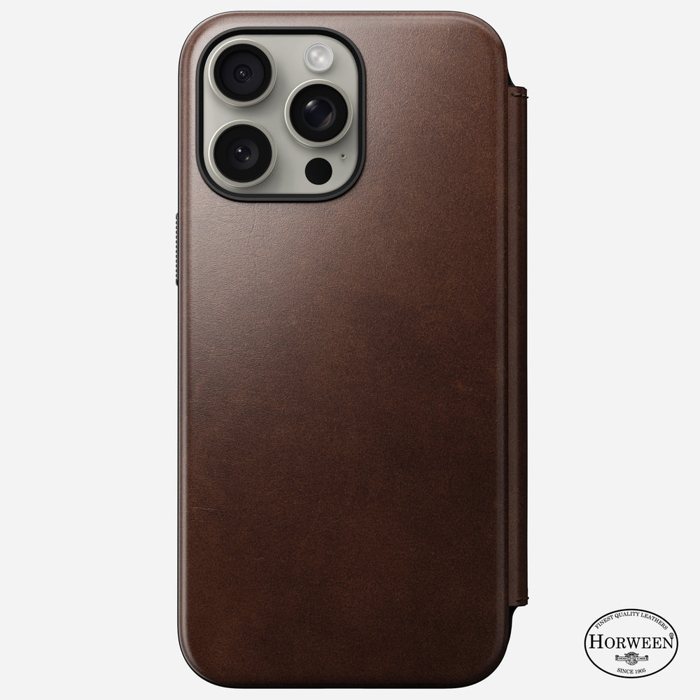 Modern Leather Folio - iPhone 15 Pro Max | Rustic Brown | Horween | NOMAD® - Image 3