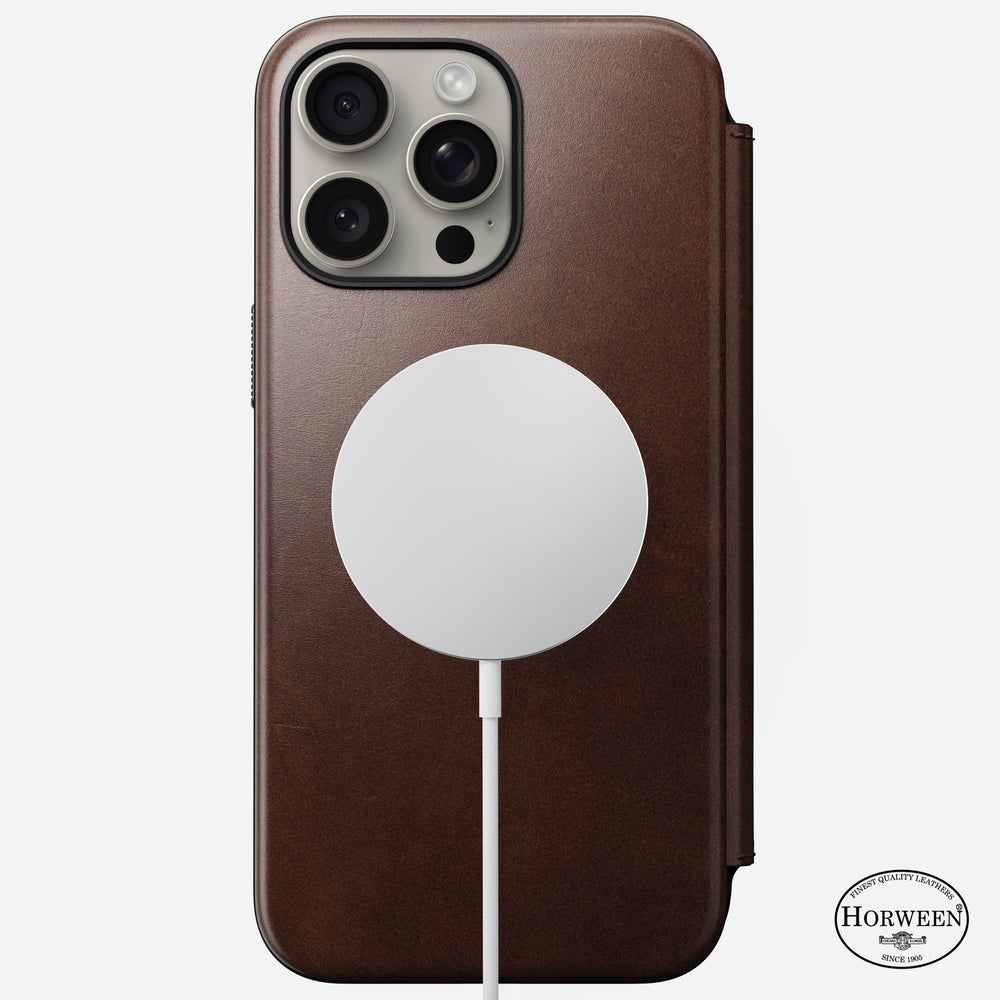 Modern Leather Folio - iPhone 15 Pro Max | Rustic Brown | Horween | NOMAD® - Image 5