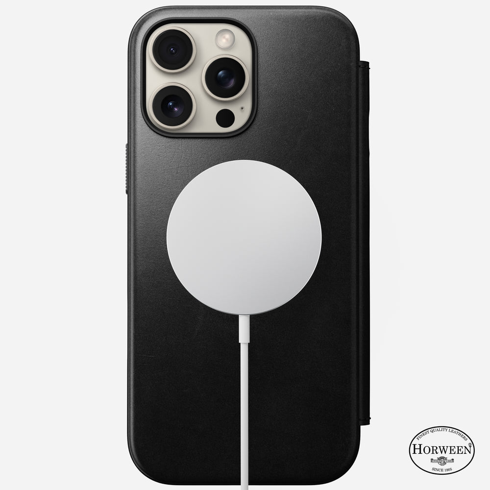 Modern Leather Folio - iPhone 16 Pro Max | Black | Horween | NOMAD® - Image 3