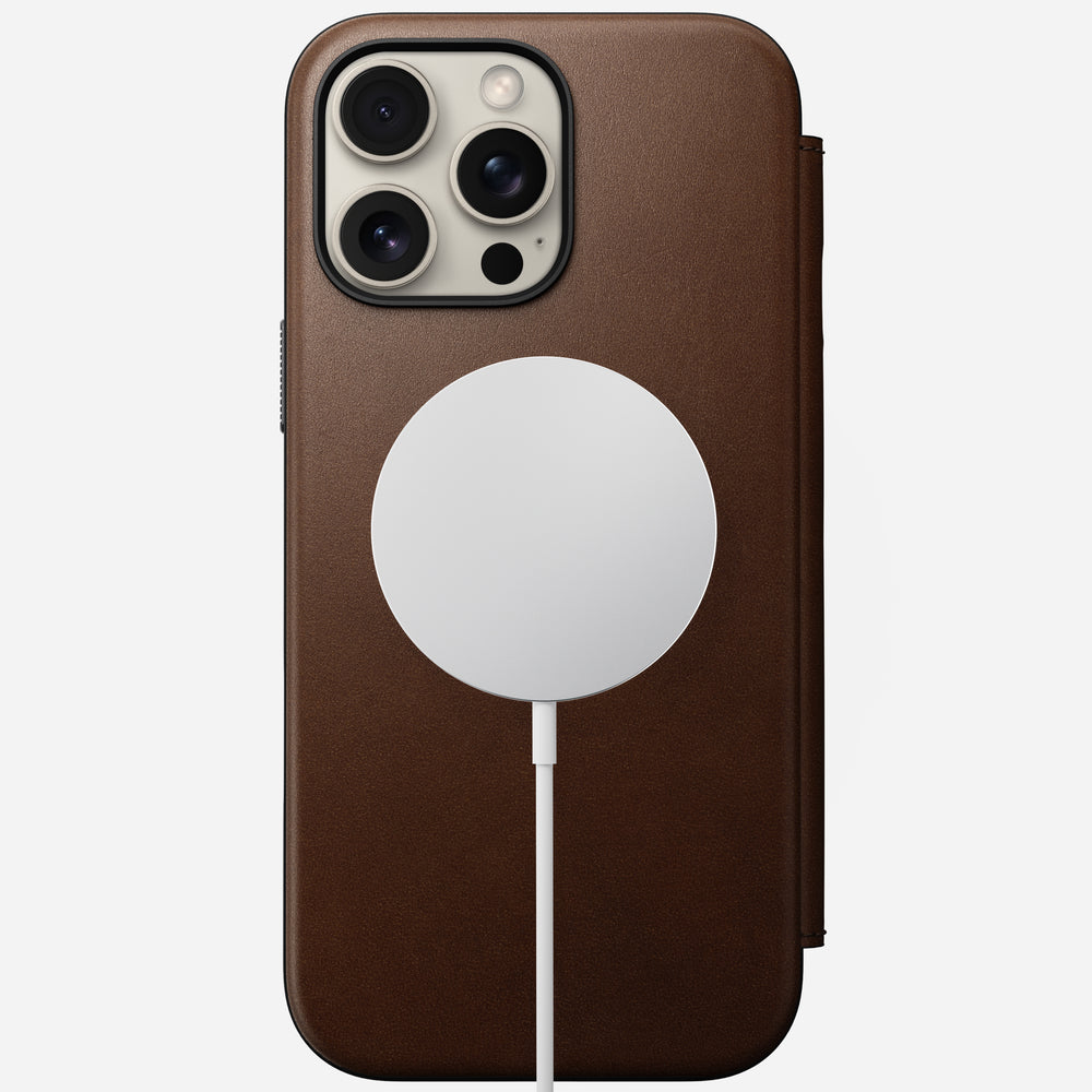 Modern Leather Folio - iPhone 16 Pro Max | Brown | Nomad Leather | NOMAD® - Image 3