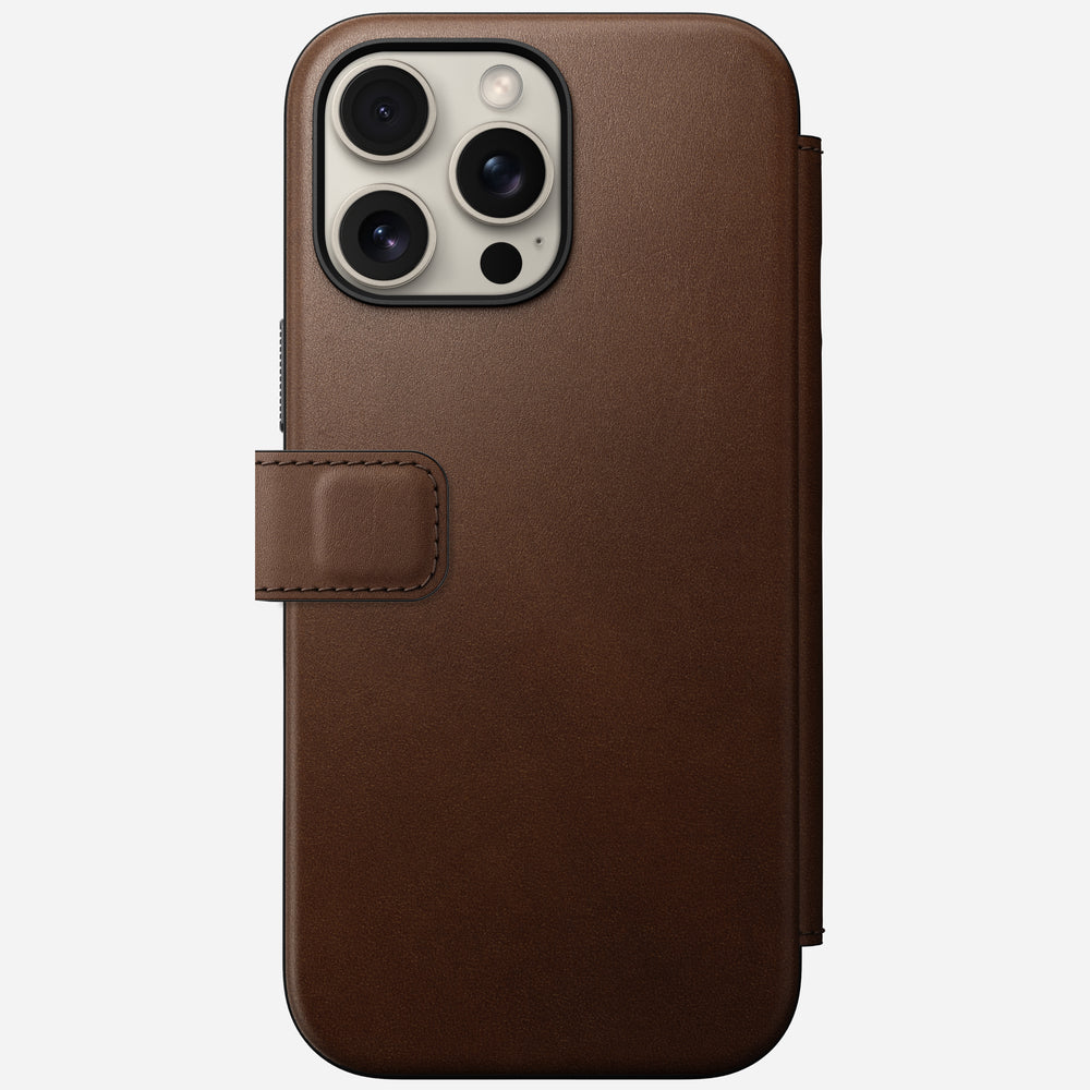 Modern Leather Folio - iPhone 16 Pro Max | Brown | Nomad Leather | NOMAD® - Image 4