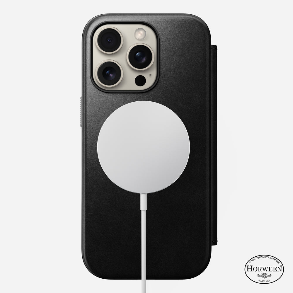Modern Leather Folio - iPhone 16 Pro | Black | Horween | NOMAD® - Image 3