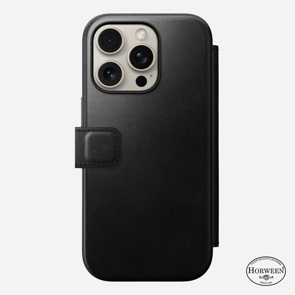 Modern Leather Folio - iPhone 16 Pro | Black | Horween | NOMAD® - Image 4