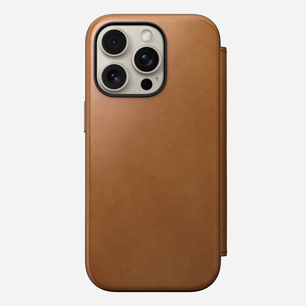 Modern Leather Folio - iPhone 16 Pro | English Tan-C | Nomad Leather | NOMAD® - Image 5