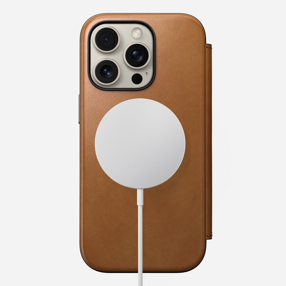 Modern Leather Folio - iPhone 16 Pro | English Tan-C | Nomad Leather | NOMAD® - Image 3