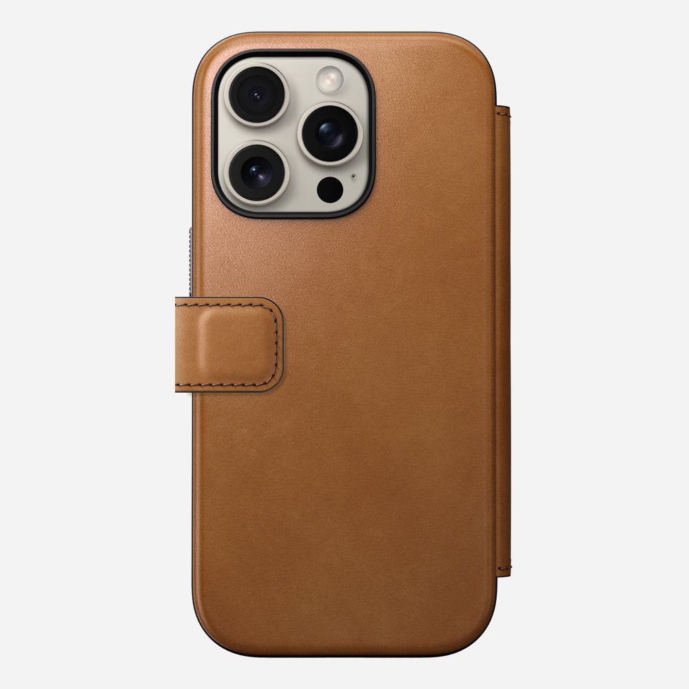 Modern Leather Folio - iPhone 16 Pro | English Tan-C | Nomad Leather | NOMAD® - Image 4