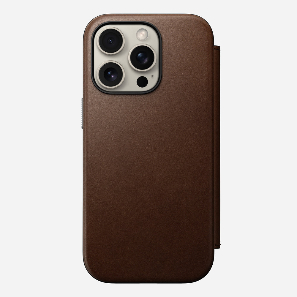 Modern Leather Folio - iPhone 16 Pro | Brown | Nomad Leather | NOMAD® - Image 5