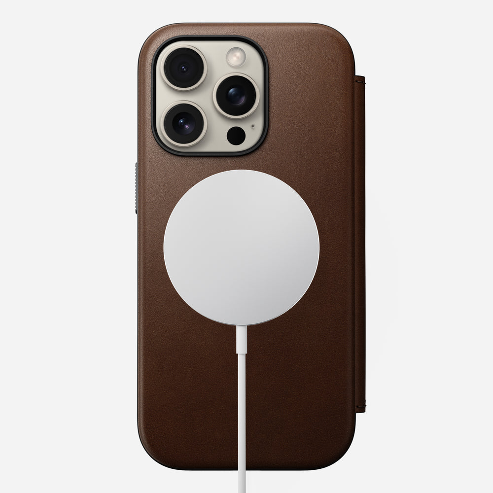 Modern Leather Folio - iPhone 16 Pro | Brown | Nomad Leather | NOMAD® - Image 3