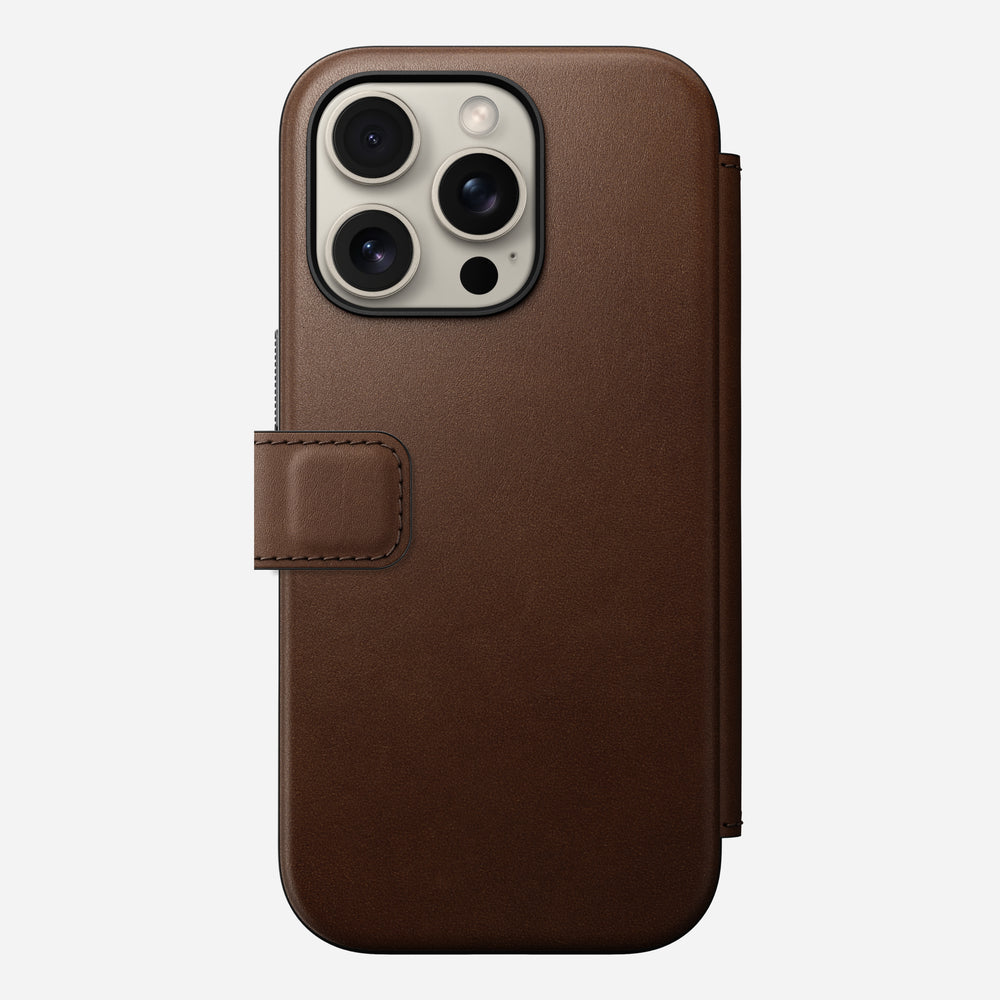 Modern Leather Folio - iPhone 16 Pro | Brown | Nomad Leather | NOMAD® - Image 4
