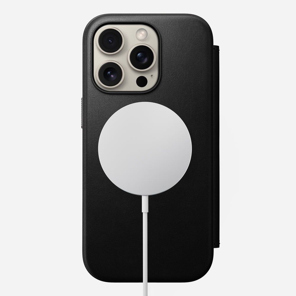 Modern Leather Folio - iPhone 16 Pro | Black | Nomad Leather | NOMAD® - Image 3