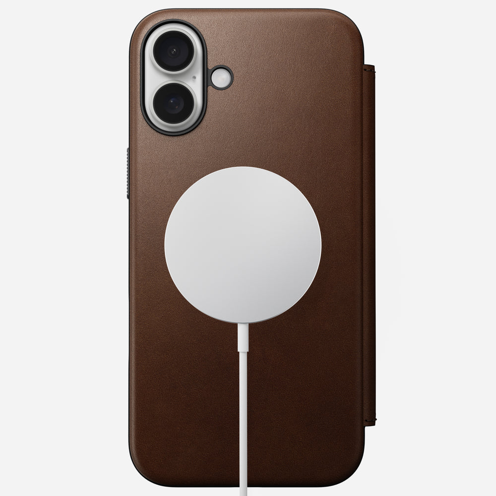 Modern Leather Folio - iPhone 16 Plus | Brown | Nomad Leather | NOMAD® - Image 3